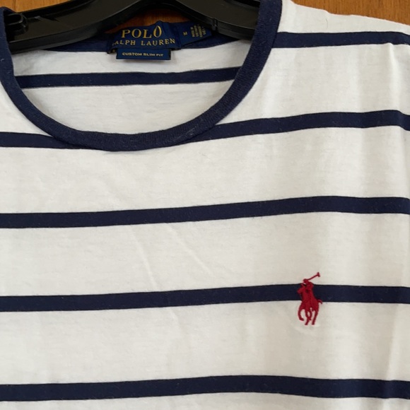 Polo Ralph Lauren Navy Blue Stripped Shirt - Picture 2 of 4